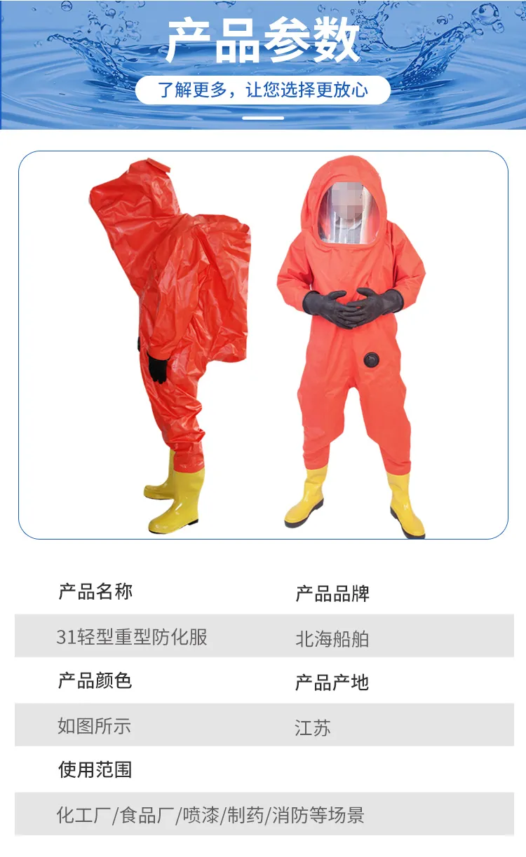 Лёгкий и тяжёлый защитный костюм от химических веществ-6 (3)